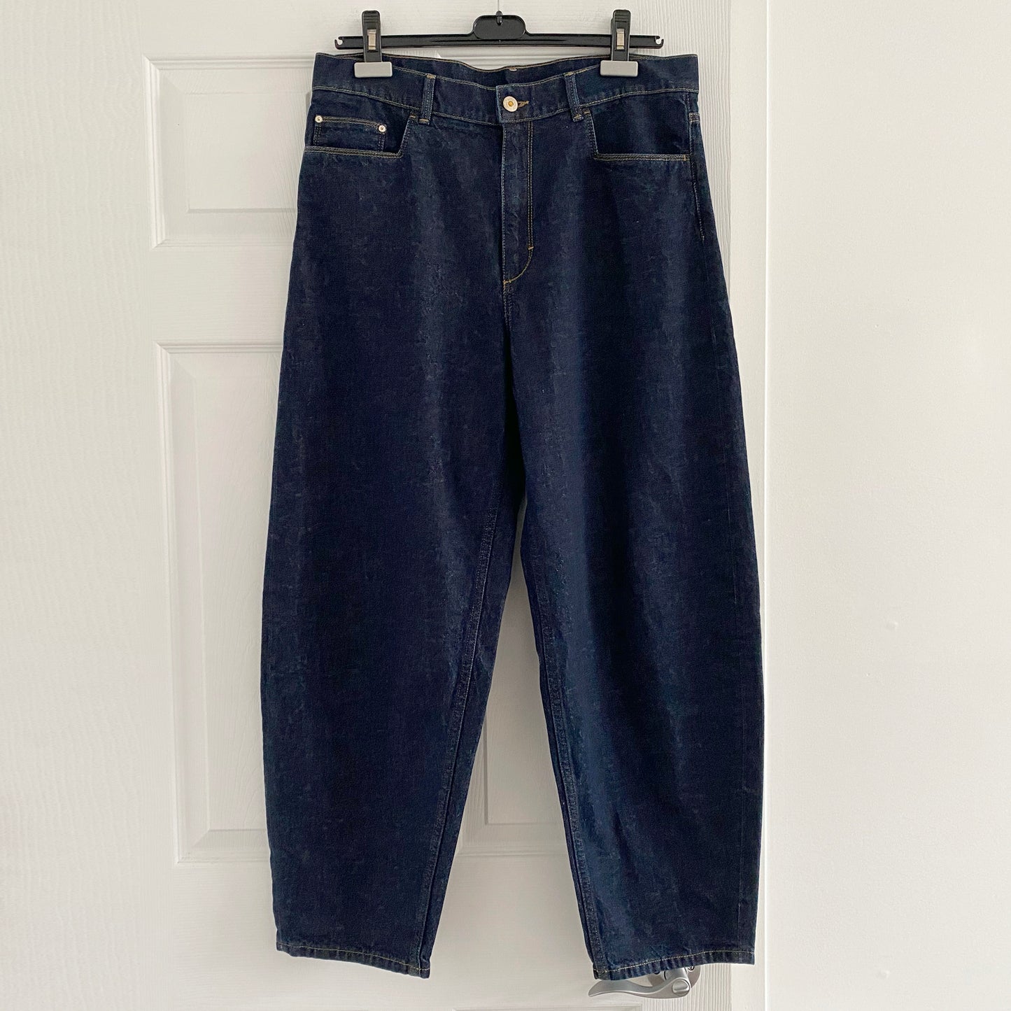 Wandler "Chamomile" Barrel Leg Jeans in Dark Indigo, size 32