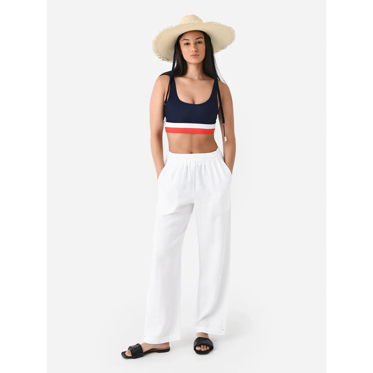 Xirena "Atticus" Linen Pants in White, size XL