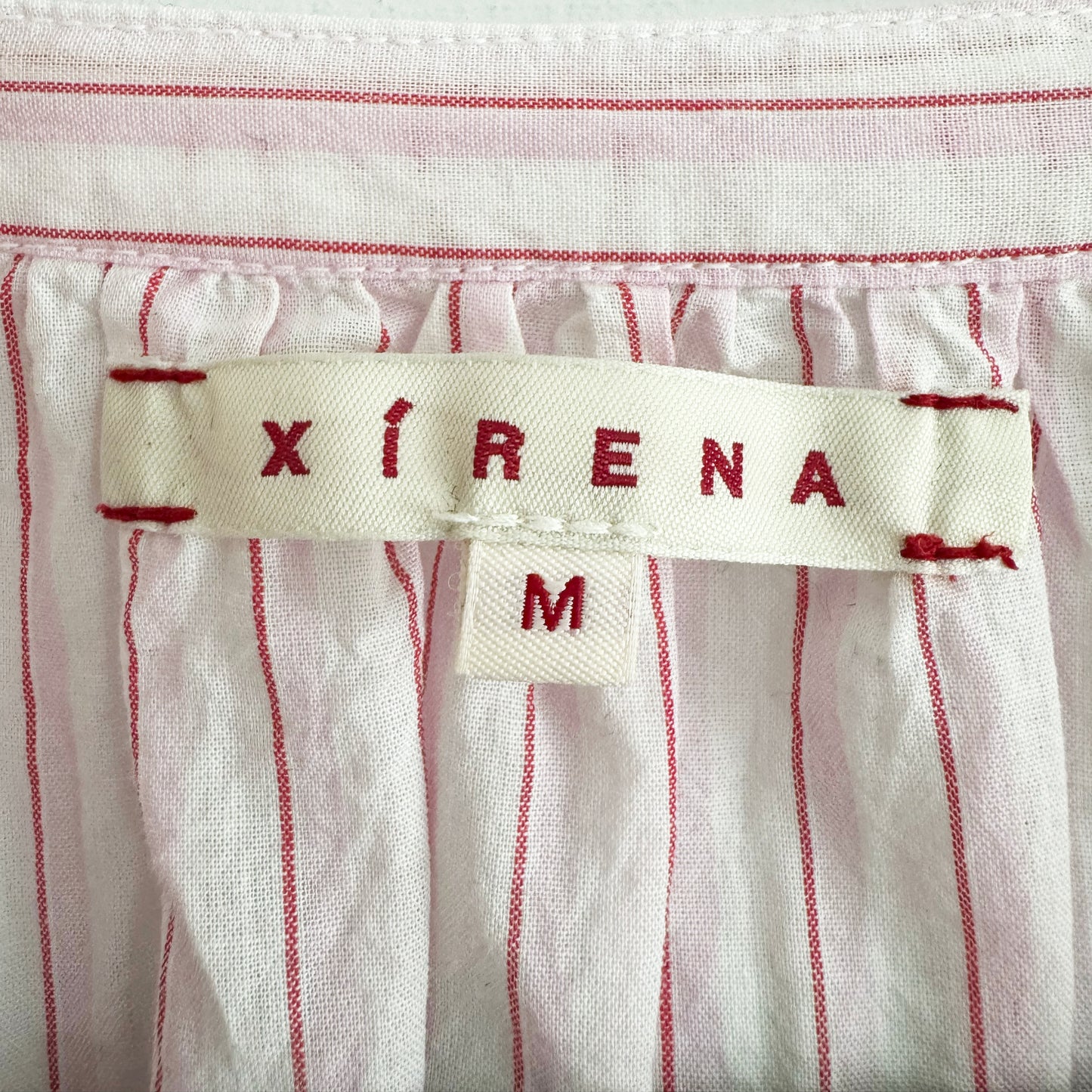 Xirena Striped Midi Dress in Pink, size Medium