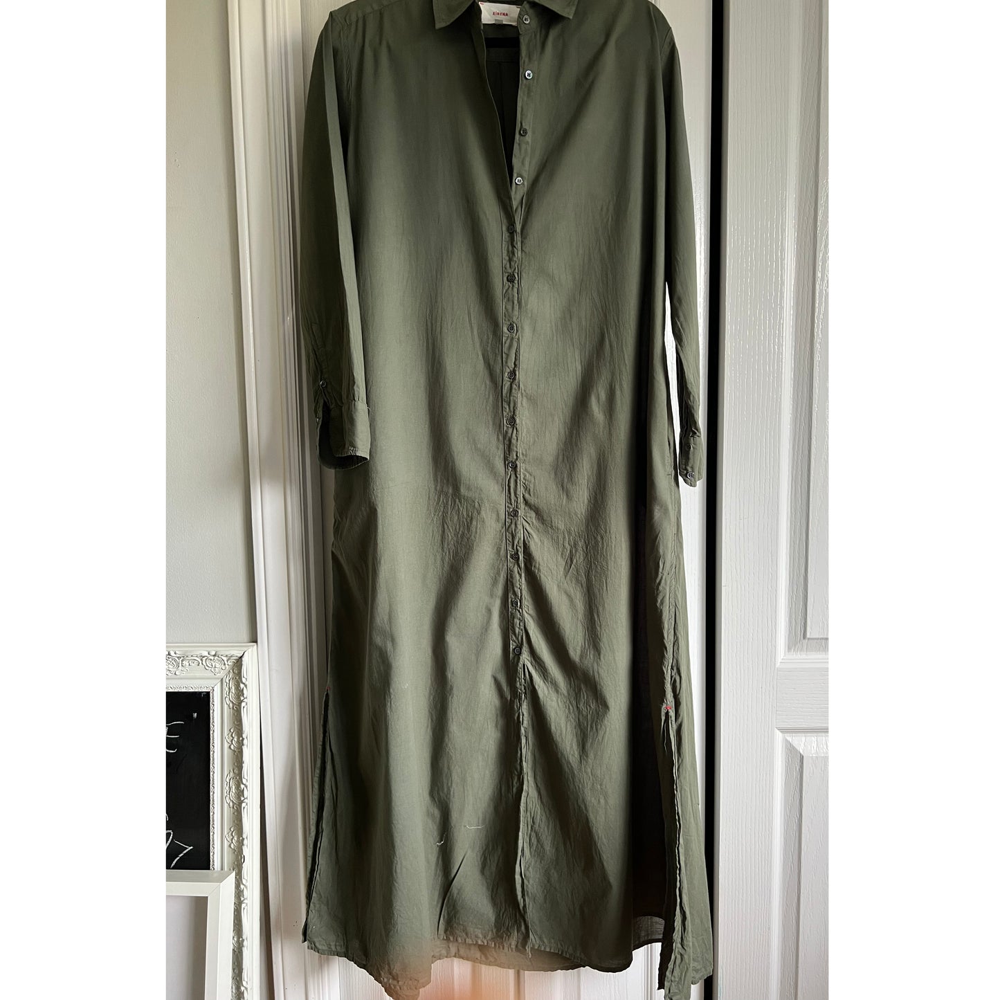 Xirena "Boden" Shirtdress in Green, Size Small