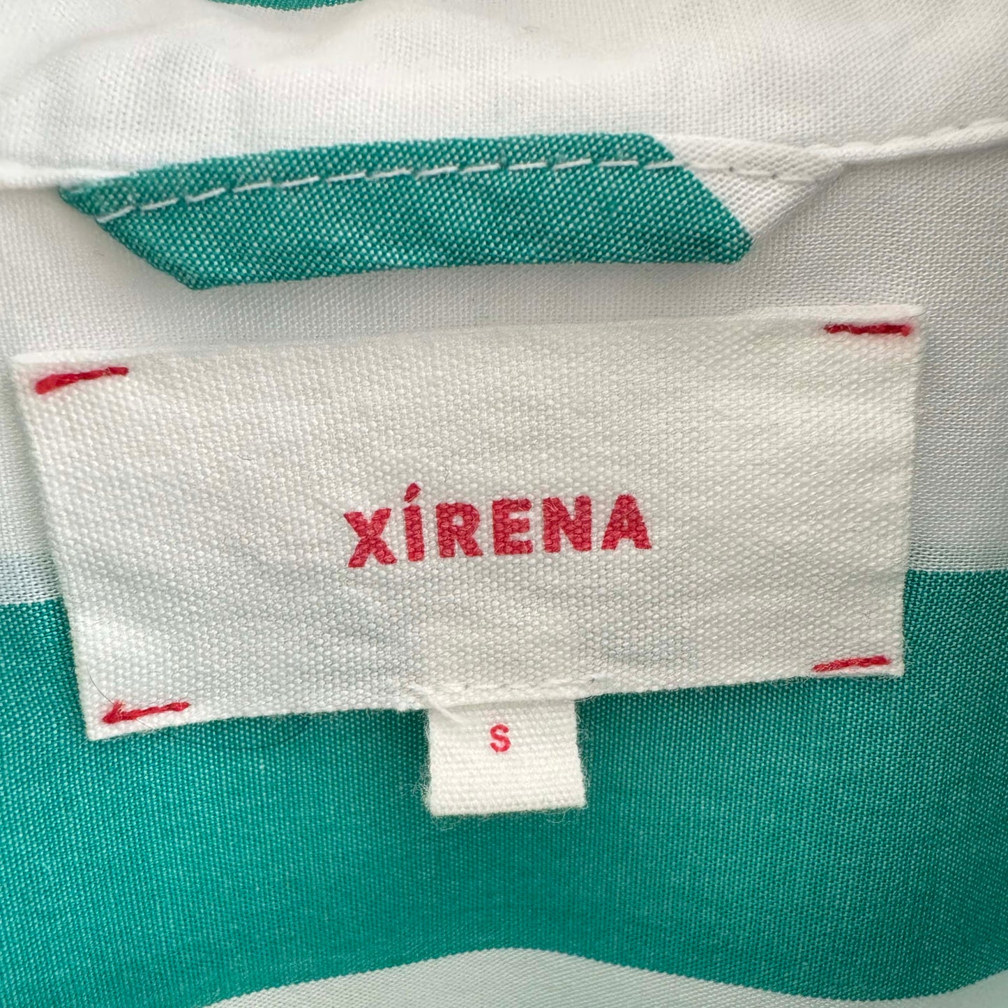 Xirena Green Striped Cotton Set, size Small