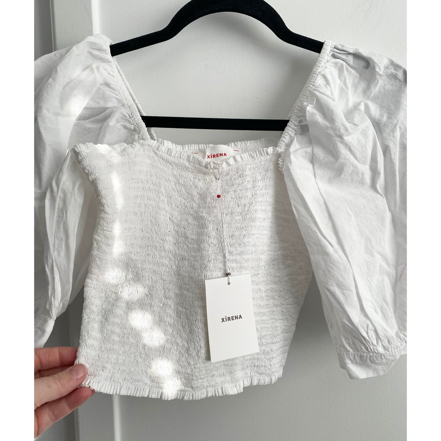 Haut Xirena « Issa » en blanc, taille Small (convient comme XS)