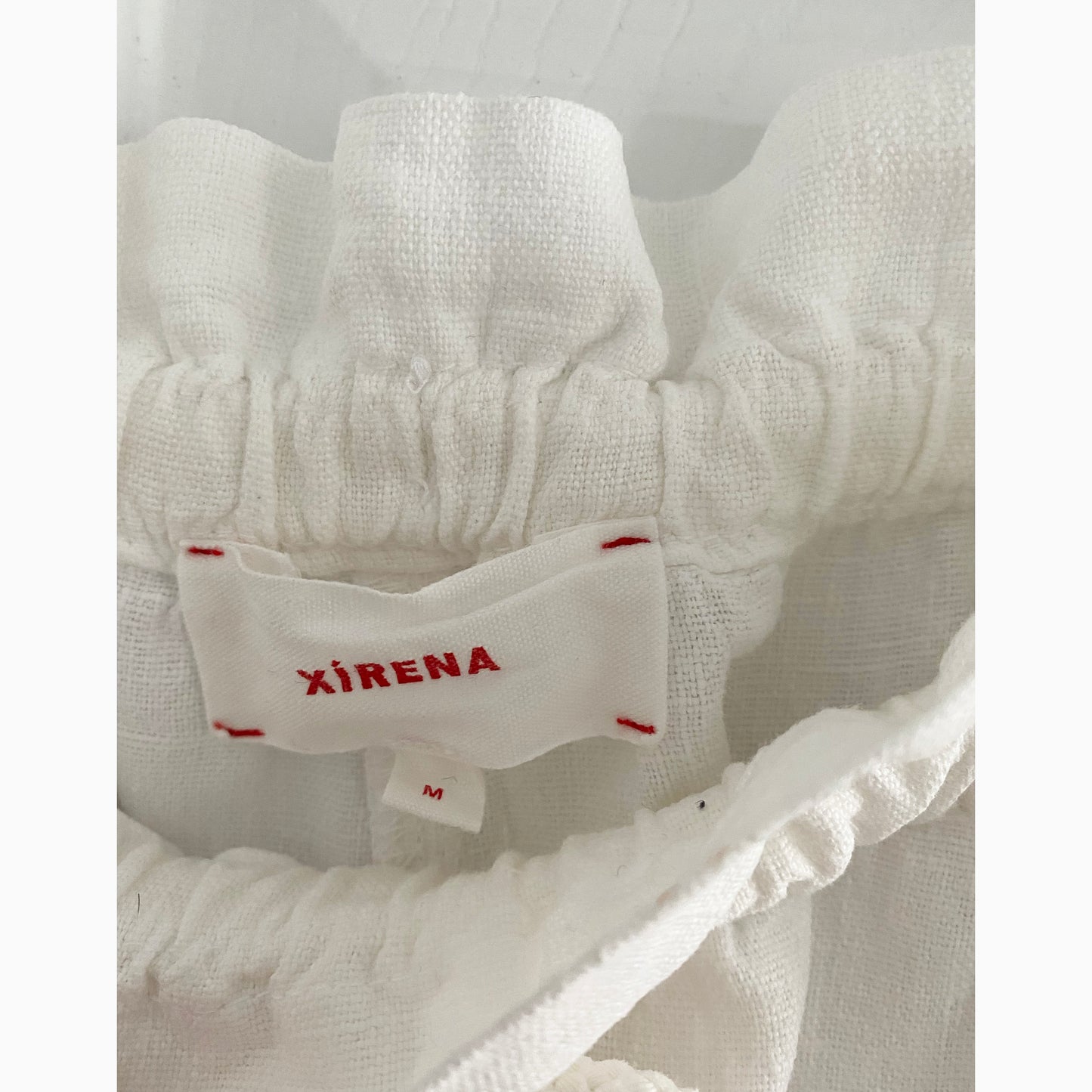 Xirena "Talyn" Linen Drawstring Pant in White, size Medium