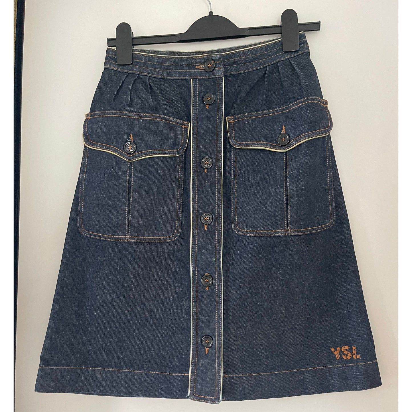 YSL A-line Denim Skirt, size 36 (fits like size 2)