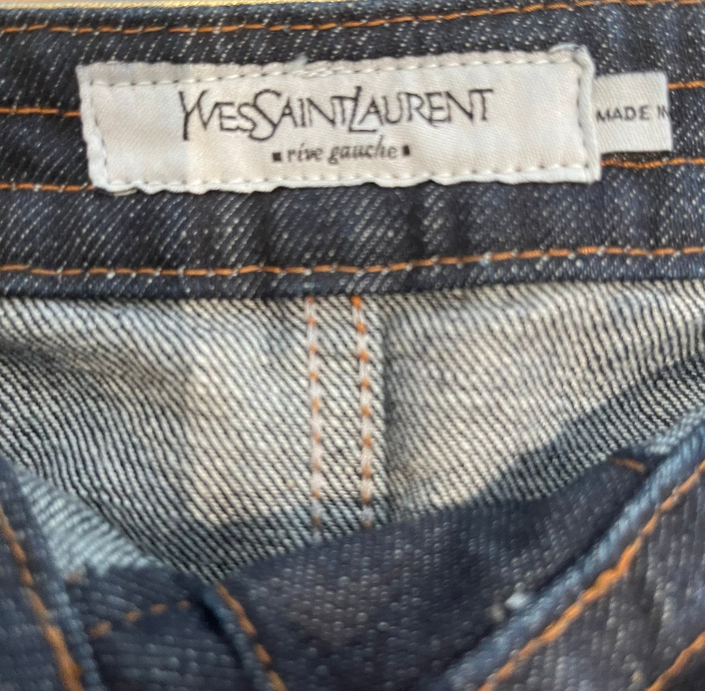 Jupe en jean trapèze YSL, taille 36 (convient comme taille 0/2)