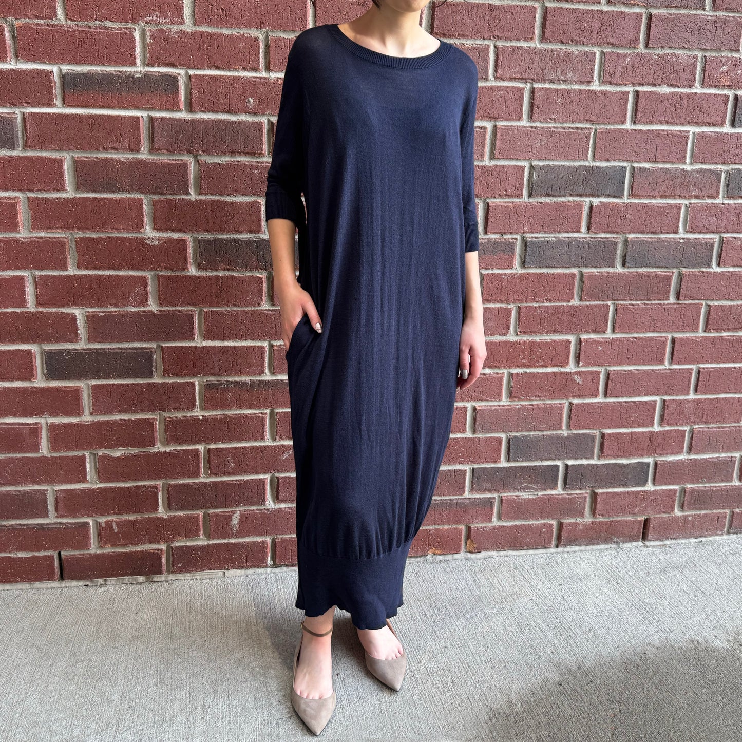 Rismat by Y's Knit Dress in Navy, fits XS/S