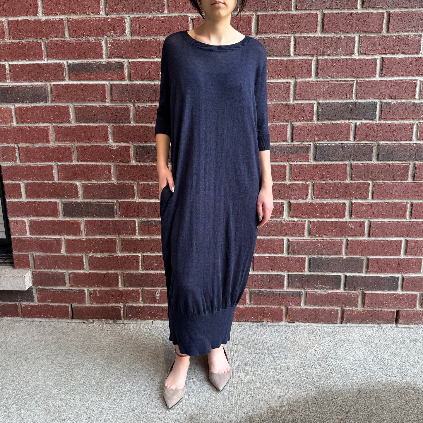 Rismat by Y's Knit Dress in Navy, fits XS/S