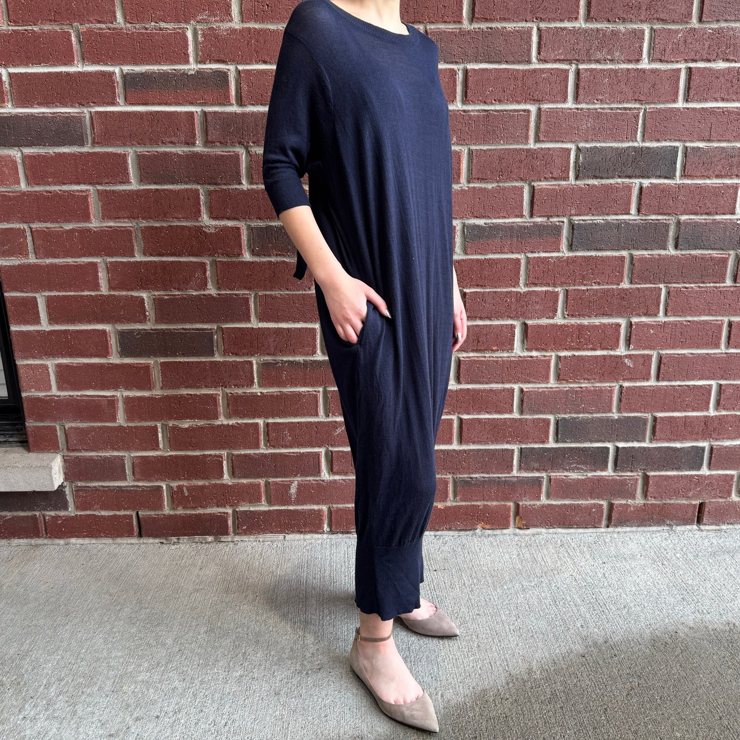 Rismat by Y's Knit Dress in Navy, fits XS/S
