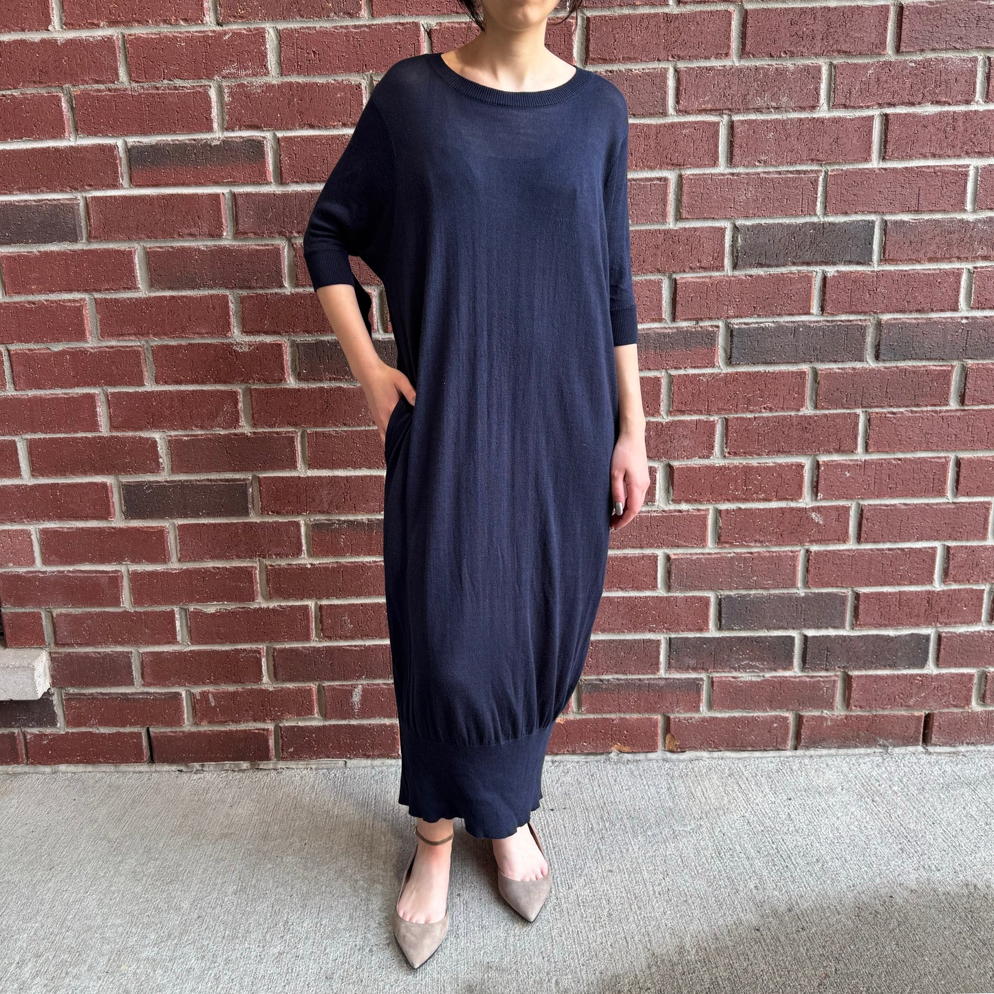 Rismat by Y's Knit Dress in Navy, fits XS/S