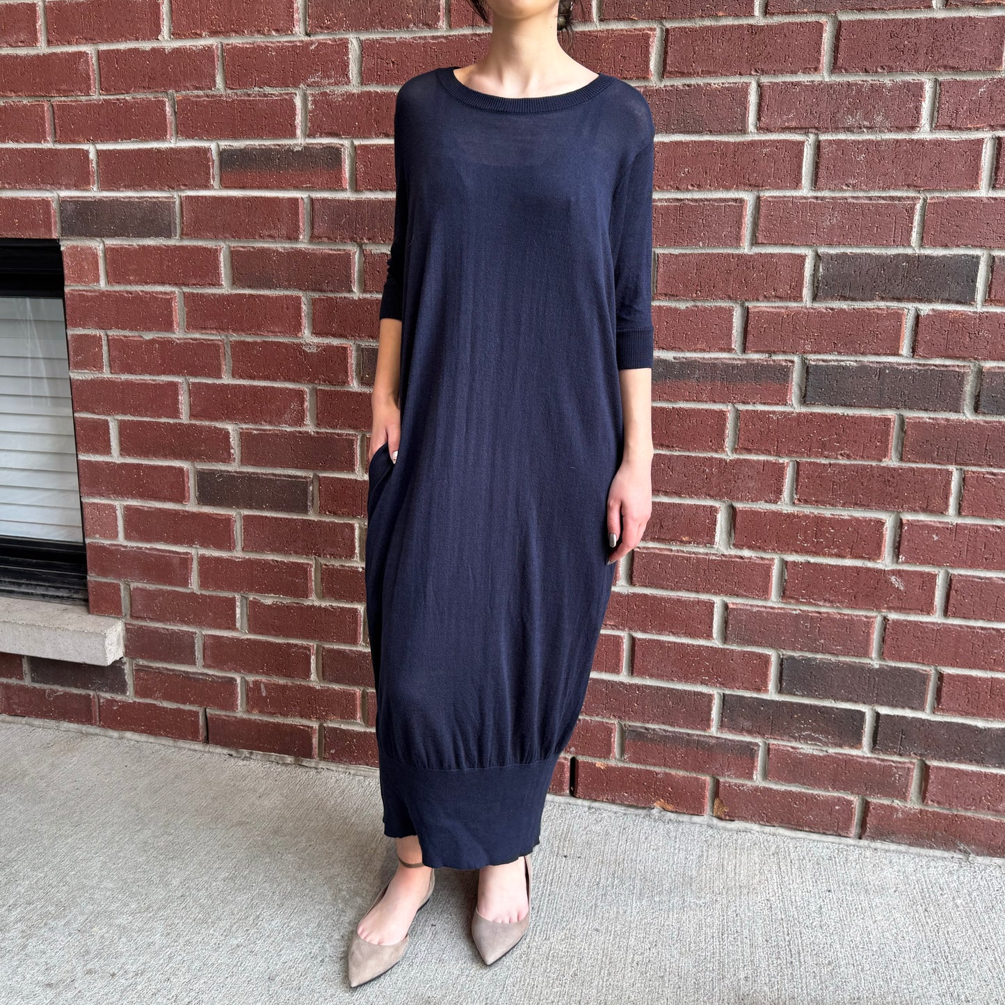 Rismat by Y's Knit Dress in Navy, fits XS/S