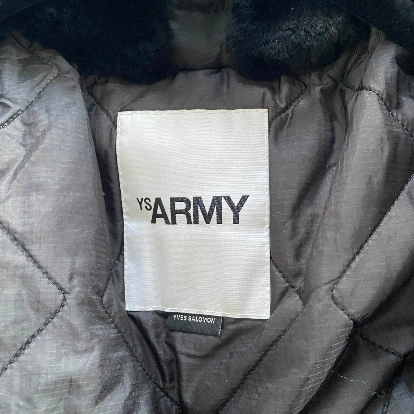 ** MENS ** Yves Saloman Army Parka in Navy Wool/Black Nylon Contrast, size 54 (also fits Womens L/XL)