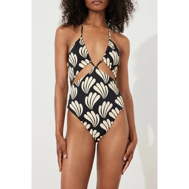 Zulu & Zephyr "Palm" Cut out One Piece, size 4US/8UK