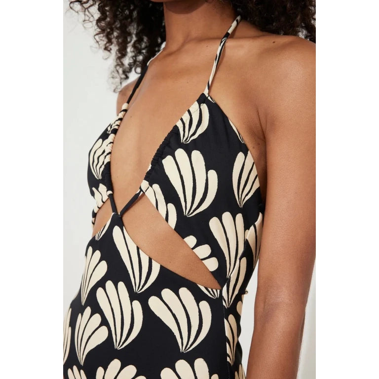 Zulu & Zephyr "Palm" Cut out One Piece, size 4US/8UK
