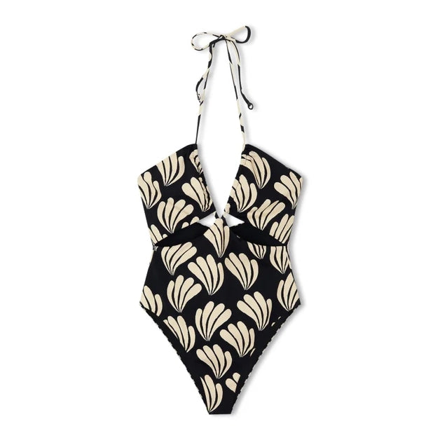 Zulu & Zephyr "Palm" Cut out One Piece, size 4US/8UK