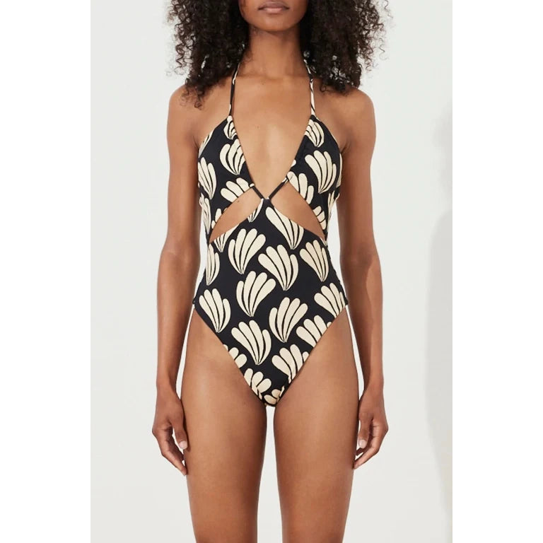 Zulu & Zephyr "Palm" Cut out One Piece, size 4US/8UK