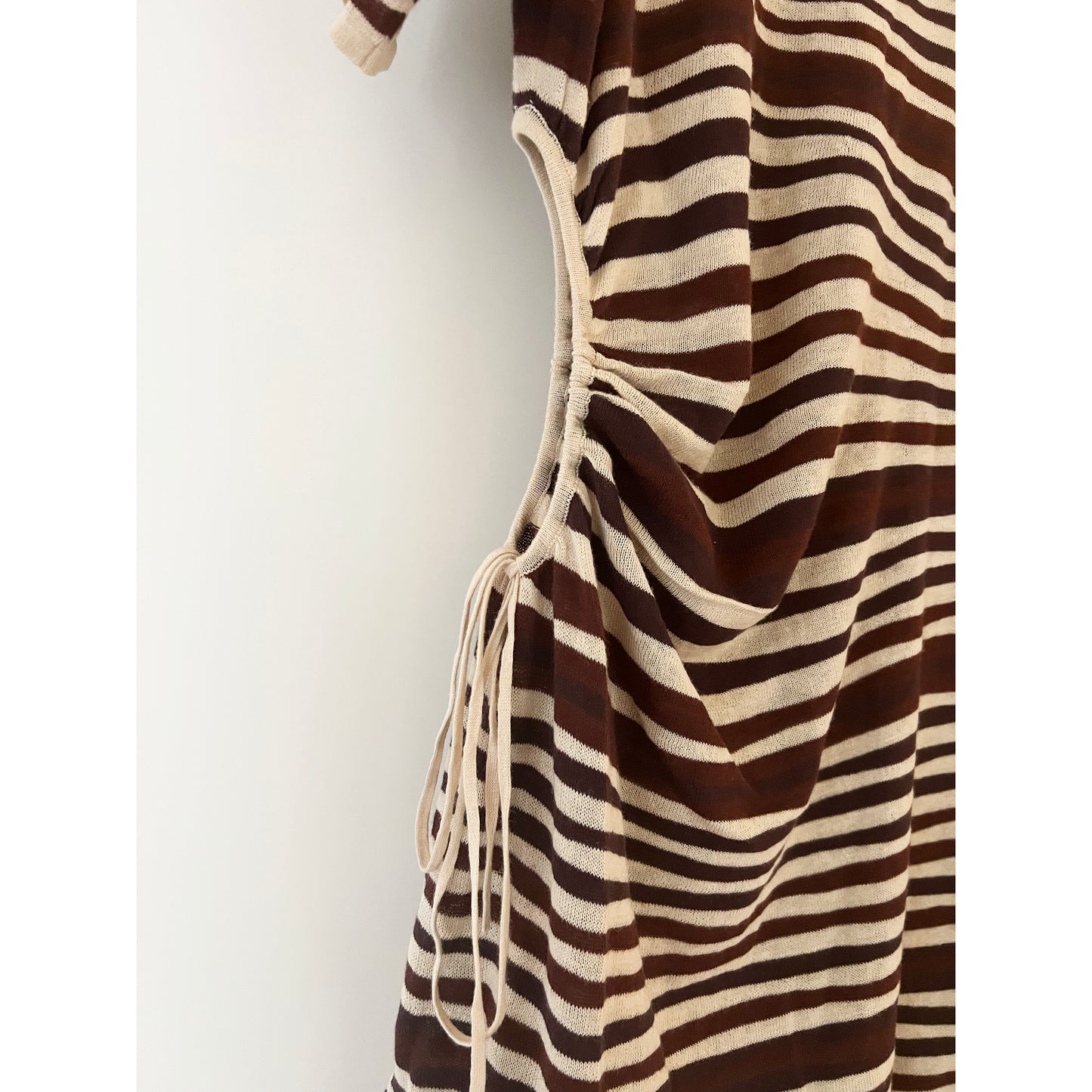 Zulu & Zephyr T-Shirt Knit Dress in Chocolate Stripe, size 6 (fits like size Small)