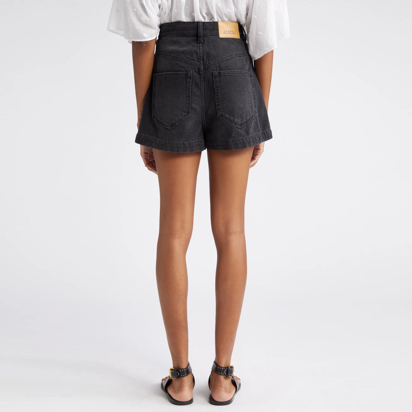 Isabel Marant Etoile "Jovany" Denim Shorts in Black, size 38