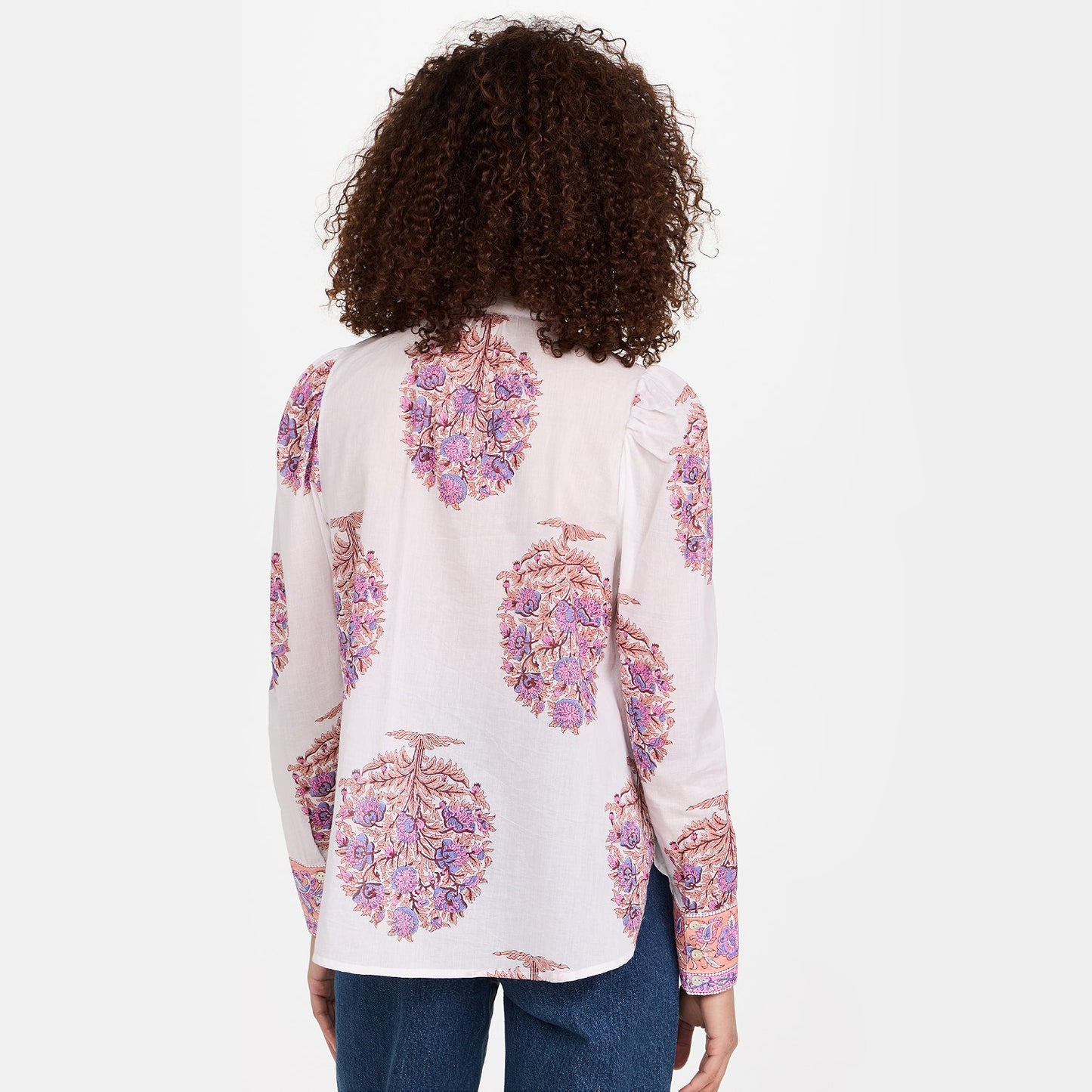 Alix of Bohemia "Annabel" Blouse in Fig Flower Print, size Small