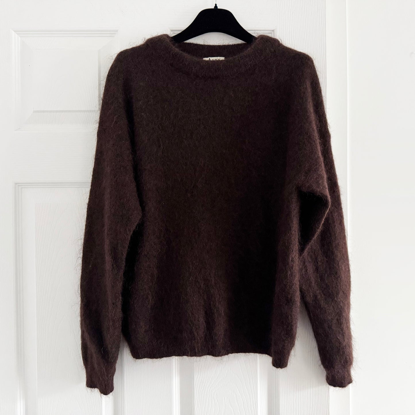 ACNE "Dramatic Mohair" Sweater in Brown, size XS