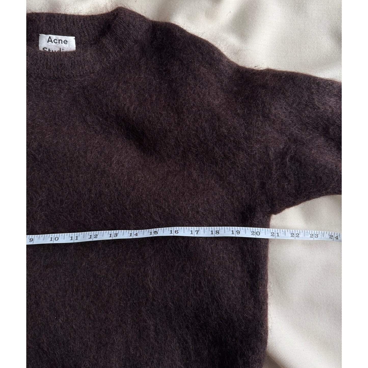 ACNE "Dramatic Mohair" Sweater in Brown, size XS