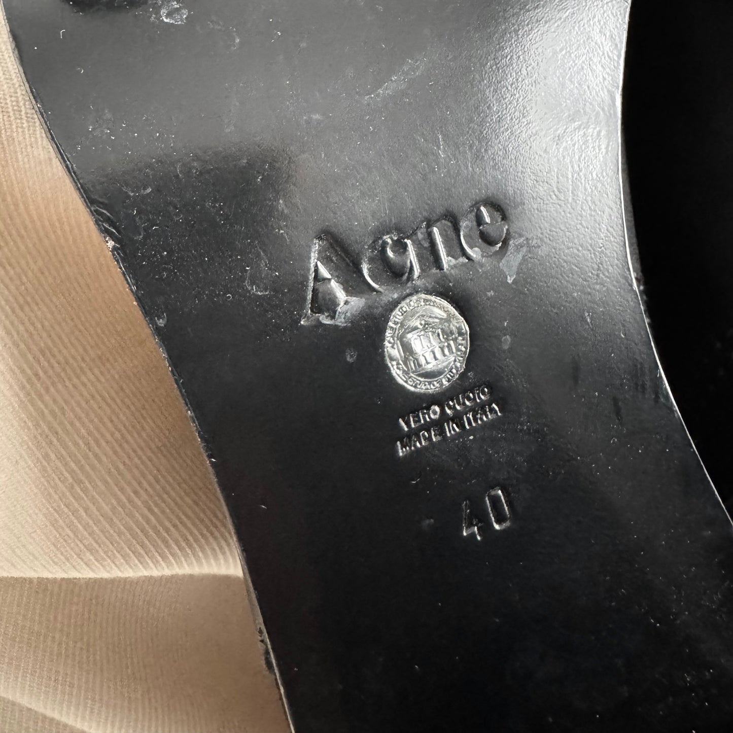 ACNE STUDIOS "Cypress" Ankle Boot in Black, size 40