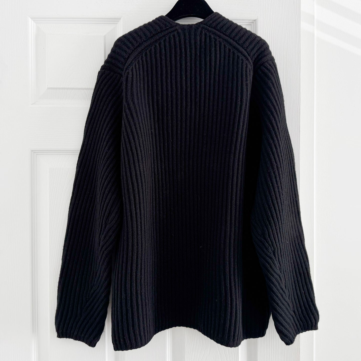 Acne Studios "Deborah" Ribbed Wool Sweater in Black, size Small