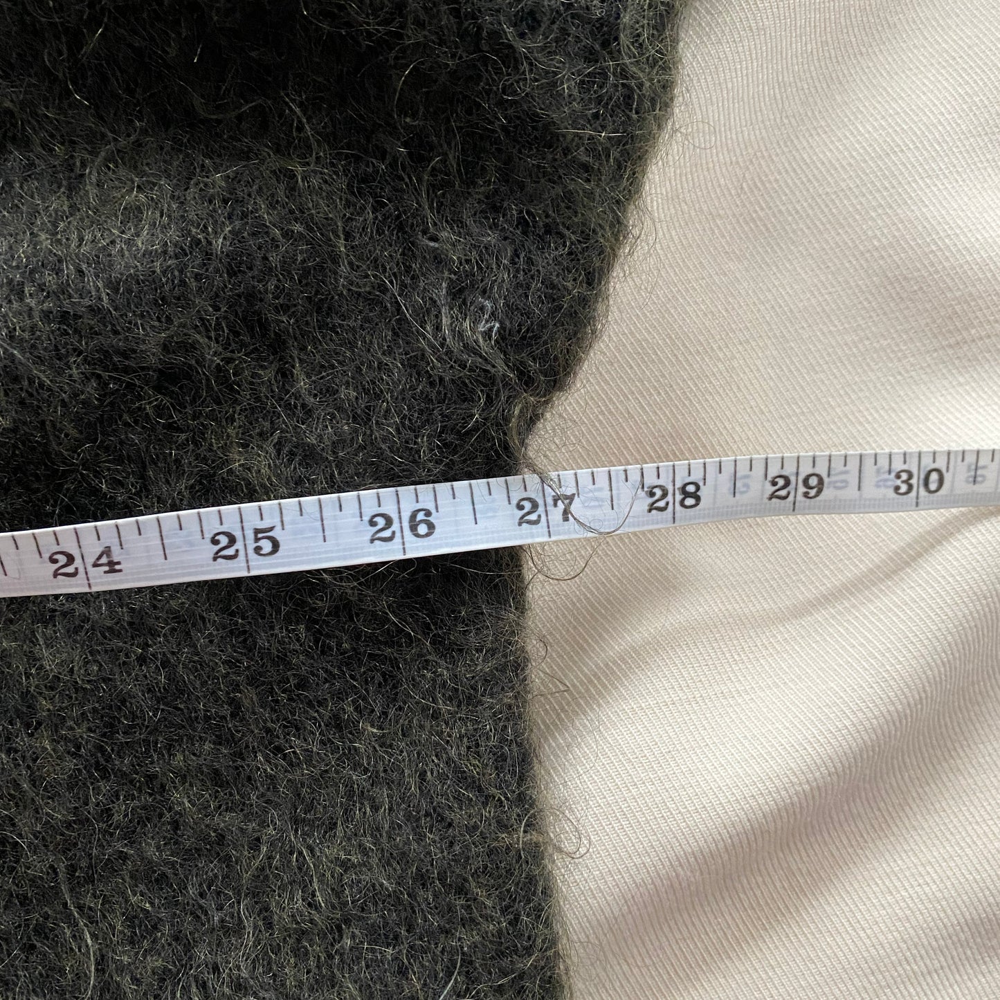 ACNE Wool/Mohair Long Cardigan in Green Olive, Size S/M (fits oversize)