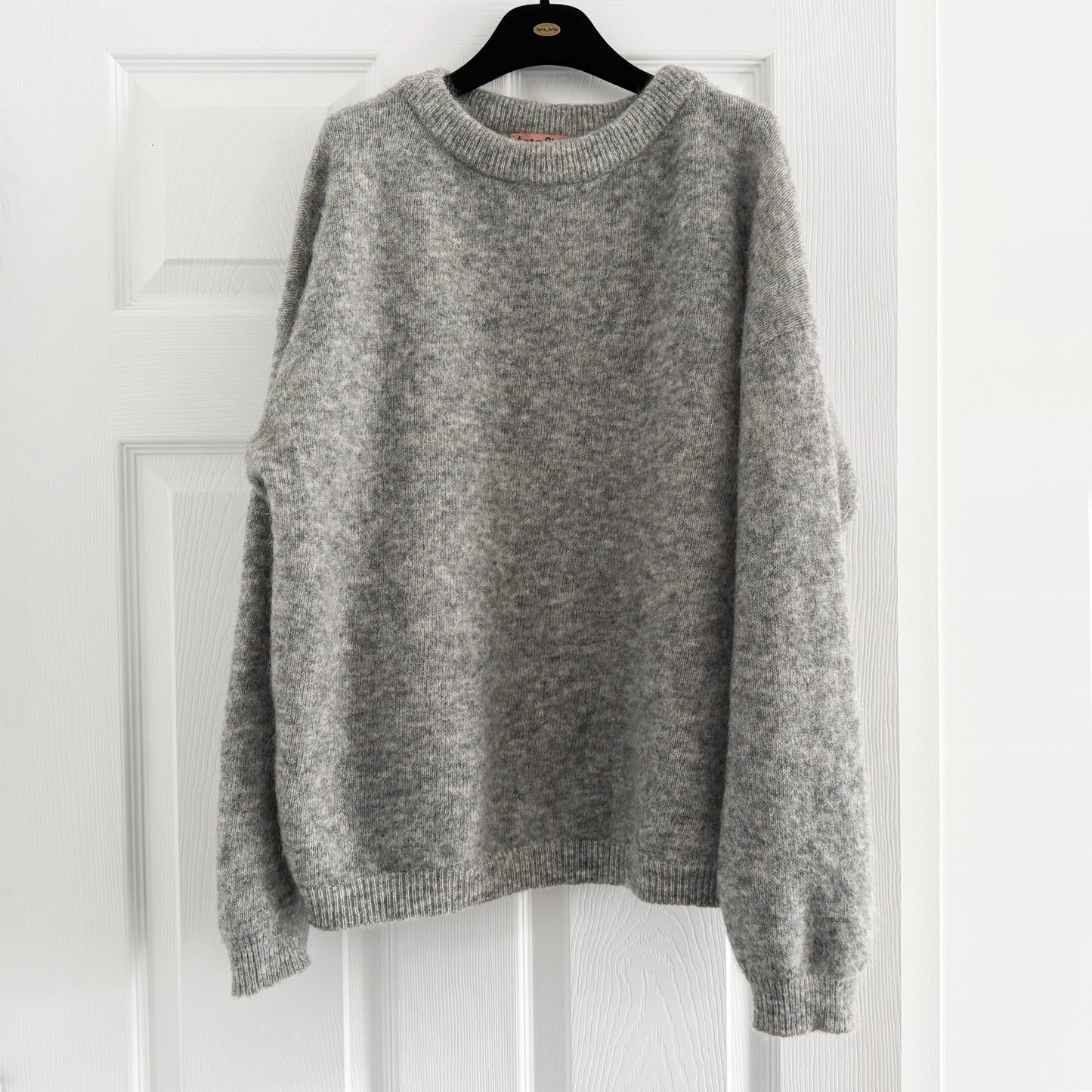 ACNE "Dramatic Mohair" Sweater in Grey, size Small