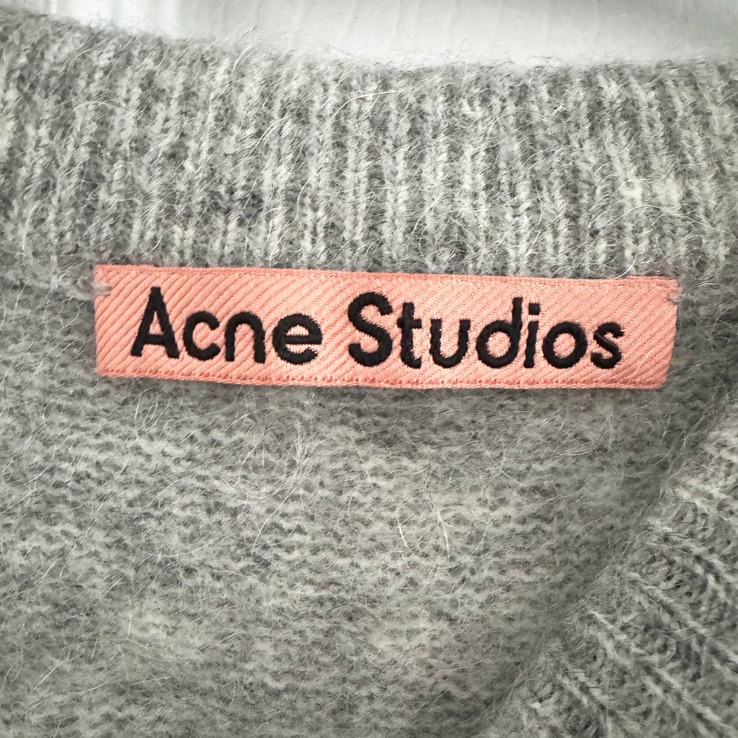 ACNE "Dramatic Mohair" Sweater in Grey, size Small