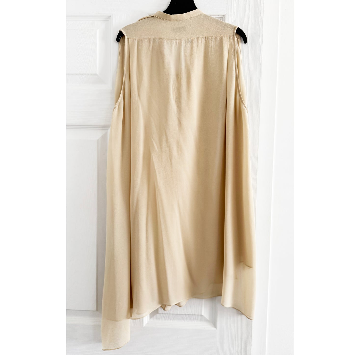 ACNE STUDIOS "Nori" Silk Tunic in Nude, size 38