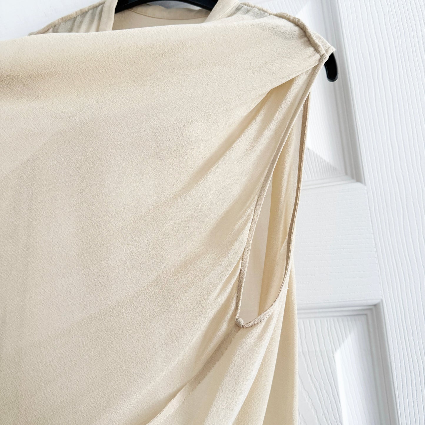 ACNE STUDIOS "Nori" Silk Tunic in Nude, size 38