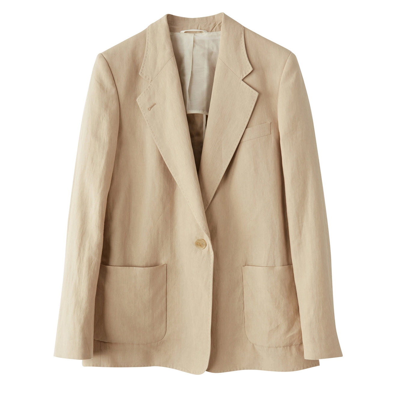 Acne Studios “Jana” tan linen blazer, size 34 (fits like a size 2)