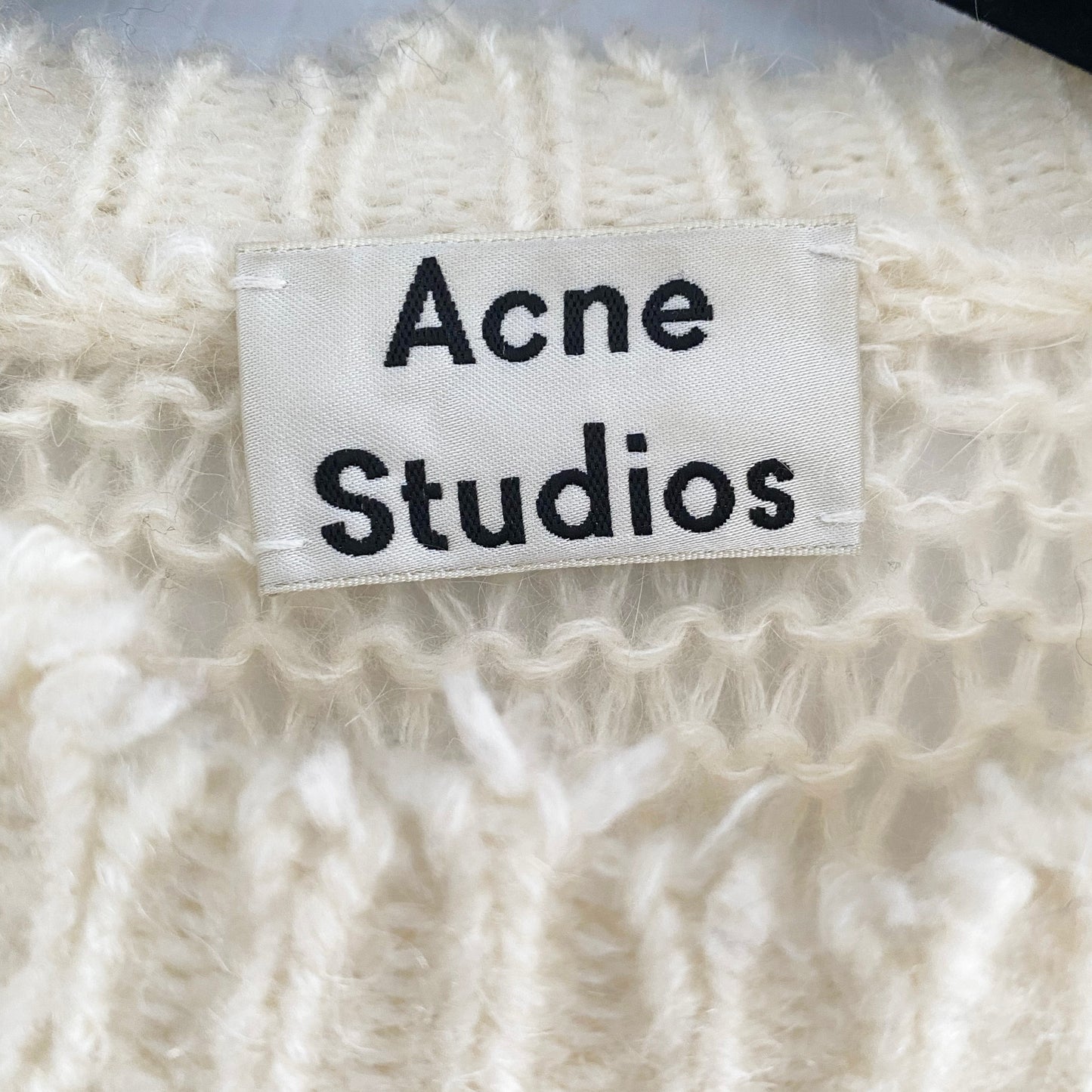 ACNE "Kella" Cable Knit Sweater in Ivory, size Small