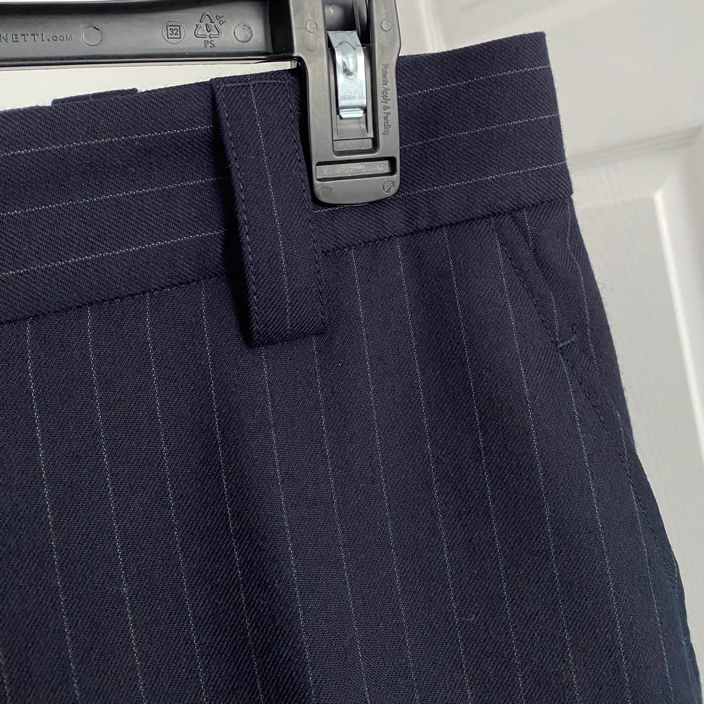 ACNE STUDIOS "Trea" Navy Pinstripe Crop Pant, size 36