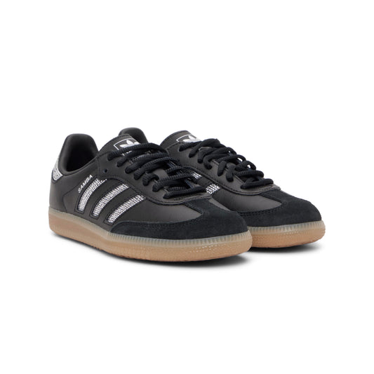 Adidas Samba OG Sneaker in Black with Rhinestone, Womens size 7 (fits 7.5)