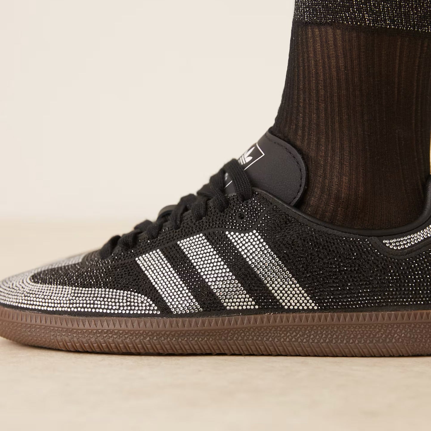 Adidas Samba OG Rhinestone Sneaker in Black, size 7 (fits 7.5)