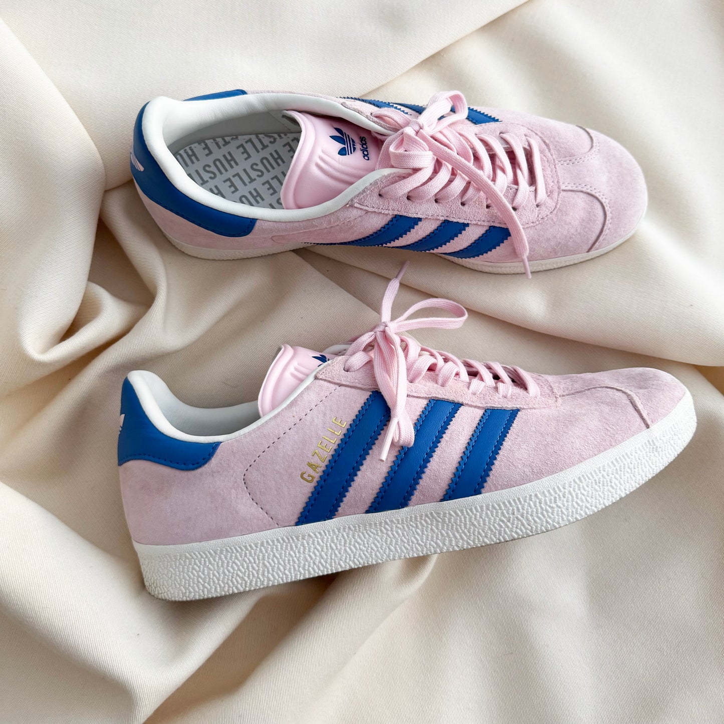 Adidas Gazelle in Pink/Blue, size 9 womens