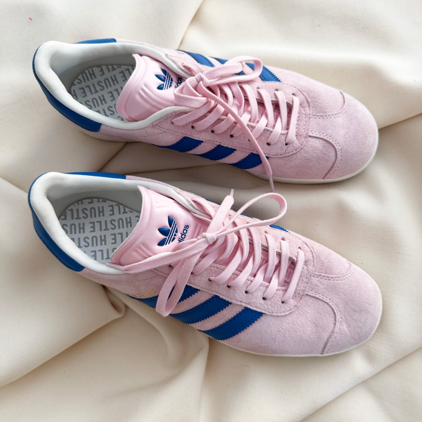 Adidas Gazelle in Pink/Blue, size 9 womens