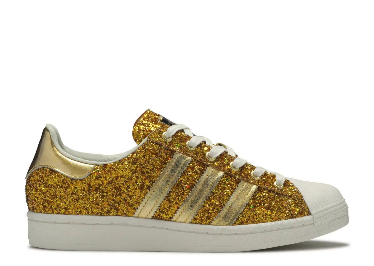 Adidas Superstar "Sparkling Pro Sample" in Gold, size 7.5
