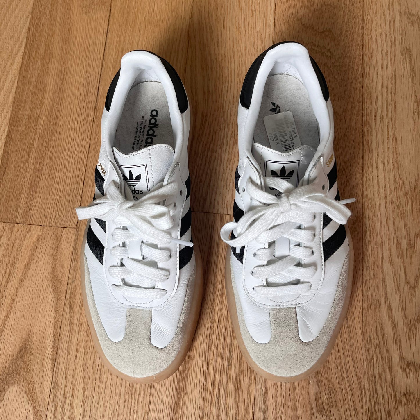 Adidas Sambae Sneakers in Black/White, size 6 (fits like 6.5)