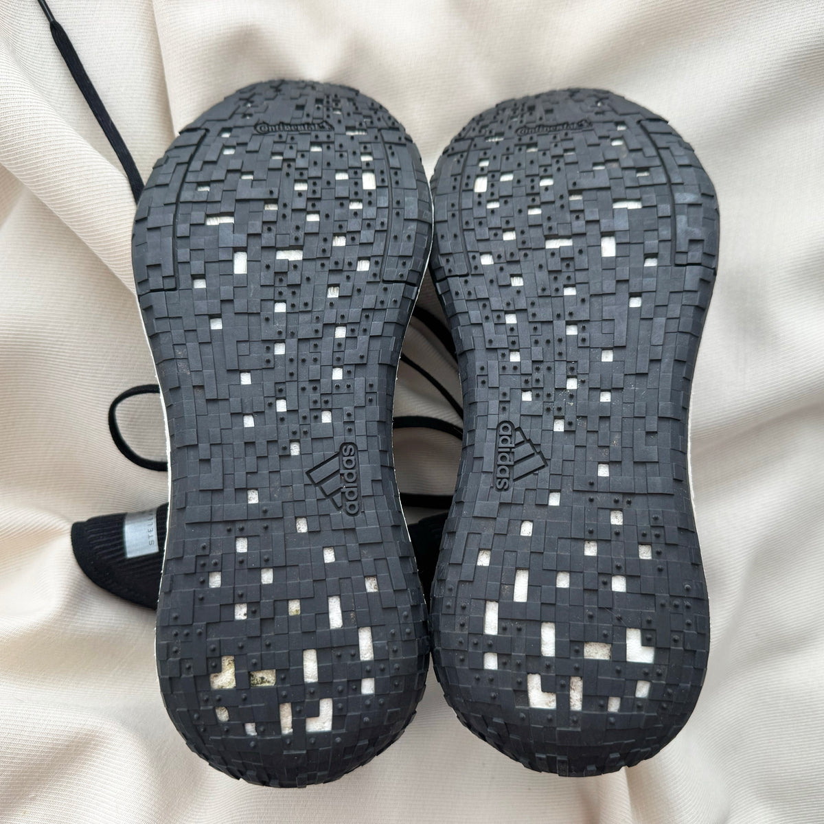 Adidas x Stella McCartney "Pulseboost" Sock Sneakers in Black, size 9