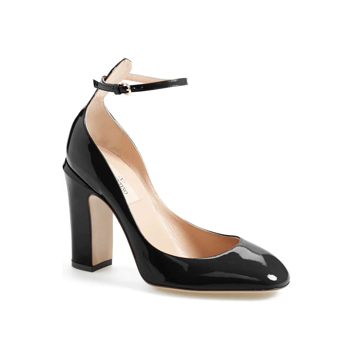 Mary Janes Valentino "Tango" en cuir verni noir, taille 41 (convient à un 10/10,5)