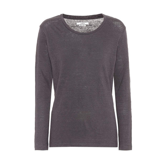 Isabel Marant Etoile Grey Linen Long Sleeve T-Shirt, size XS