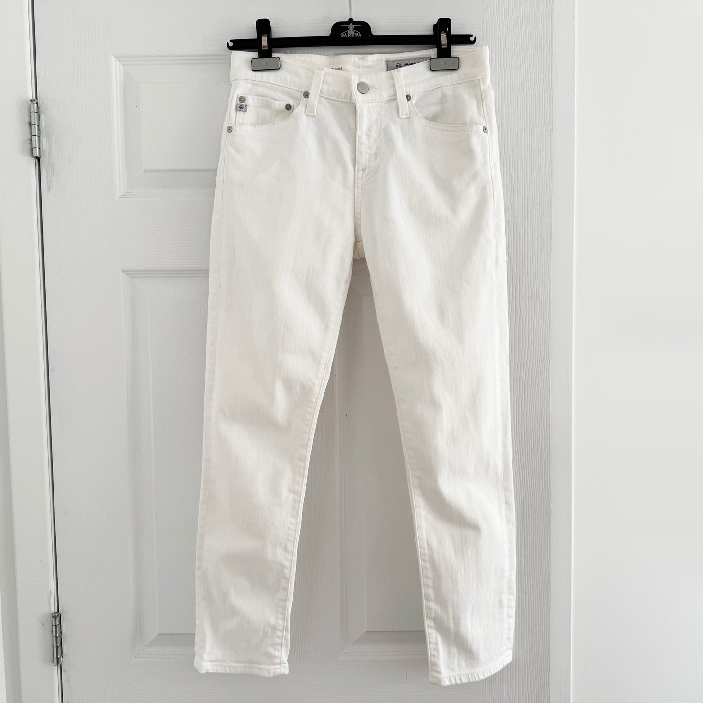 AG "Ex-Boyfriend Slim" Slouchy Jeans in White, size 25