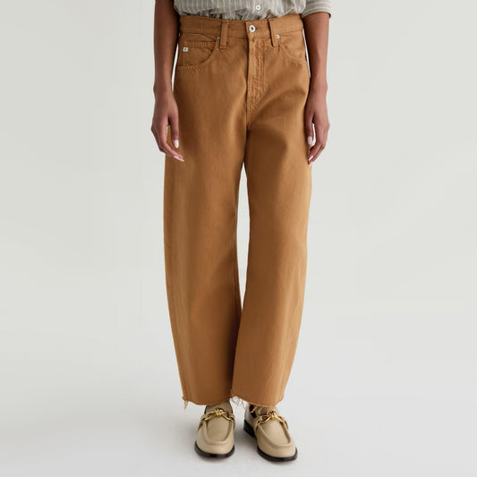 AG "Hattie Crop" Barrel Leg Jean in "Ginger", size 28