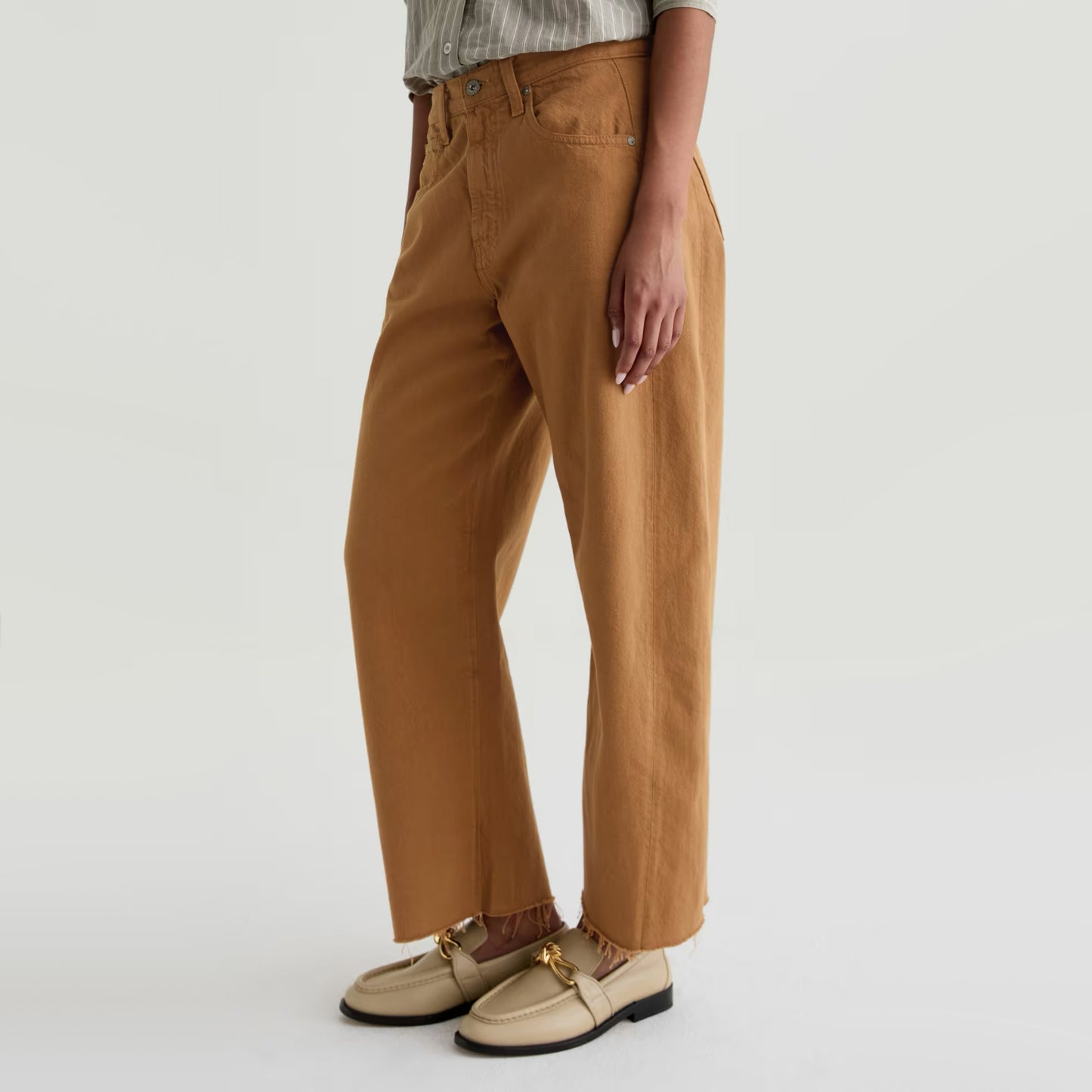 AG "Hattie Crop" Barrel Leg Jean in "Ginger", size 28