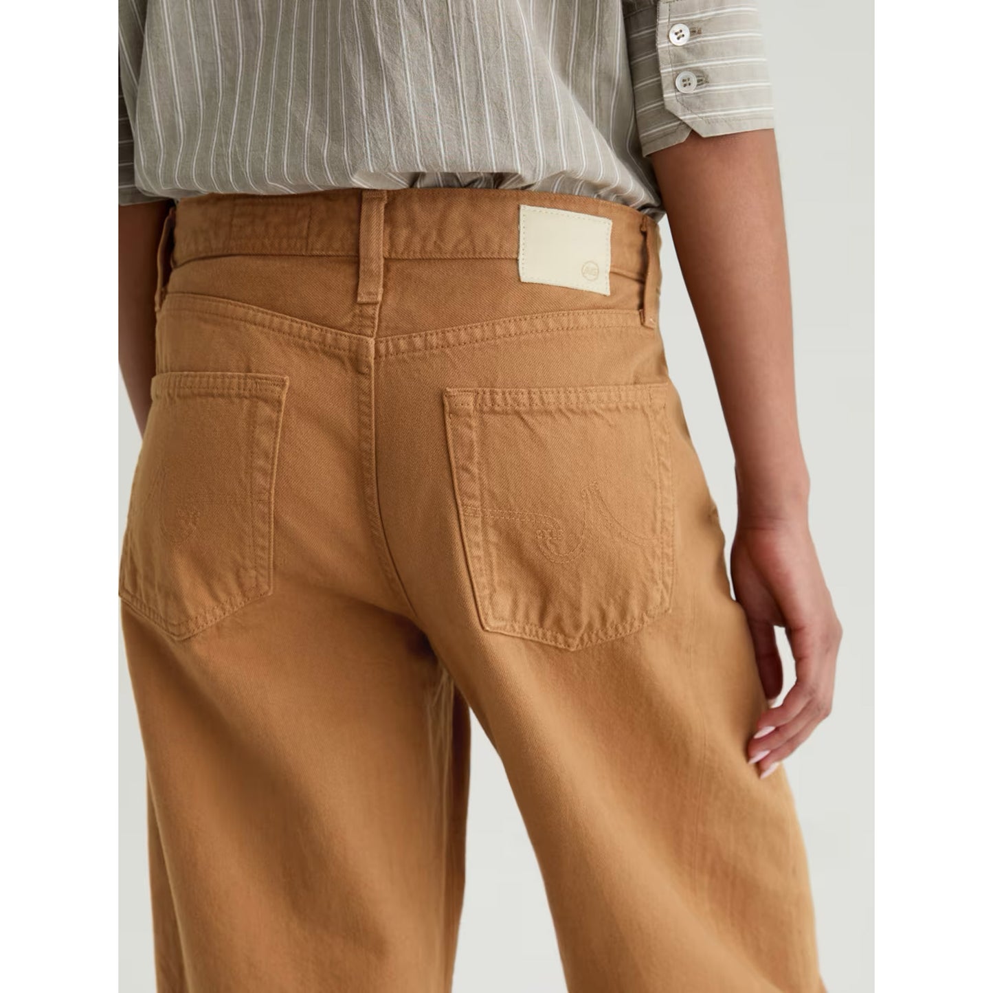 AG "Hattie Crop" Barrel Leg Jean in "Ginger", size 28