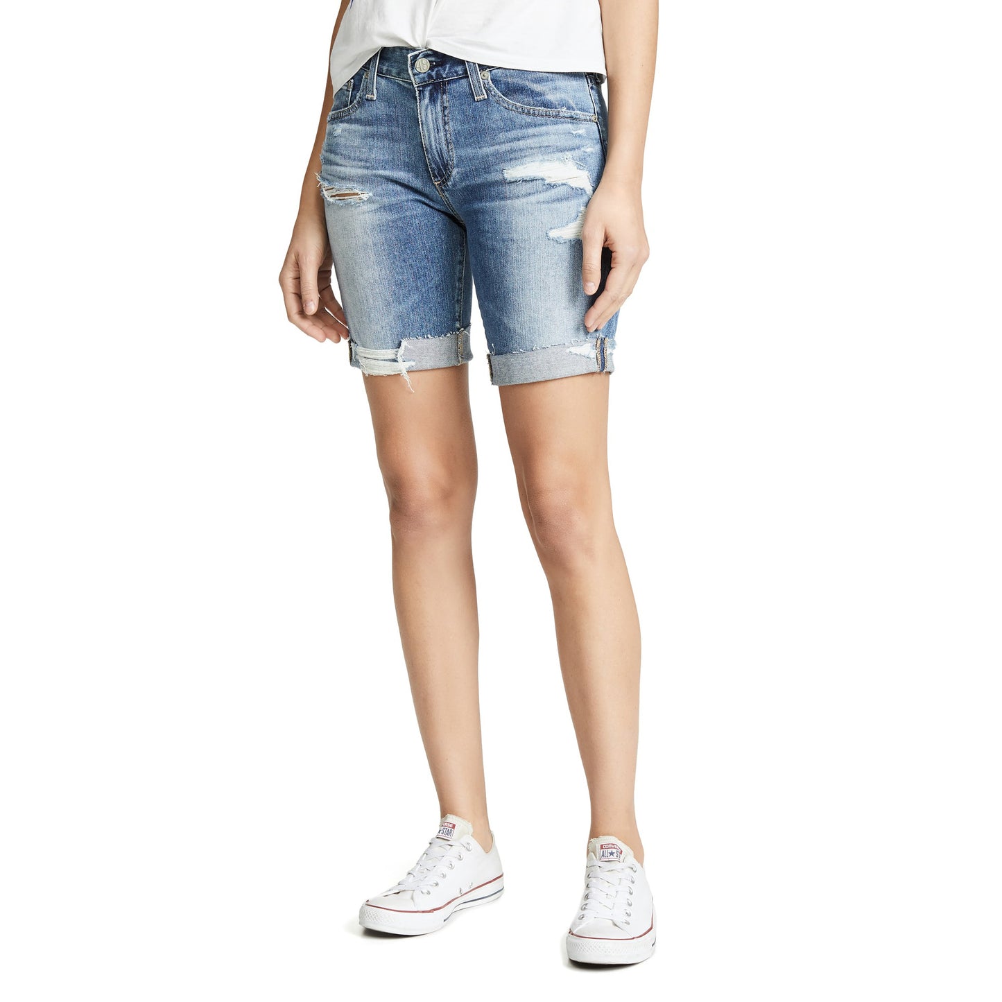 AG "Nikki" Relaxed Skinny Jean Shorts, size 27 (fits 27/28)