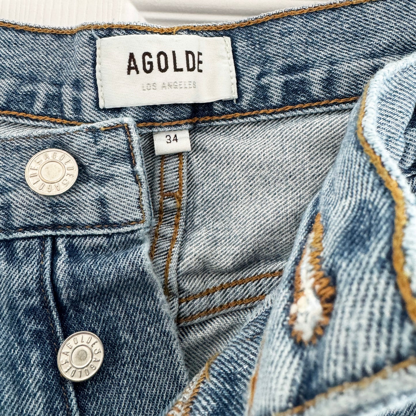 AGOLDE 90's Pinch Waist Jeans in "Navigate", size 34