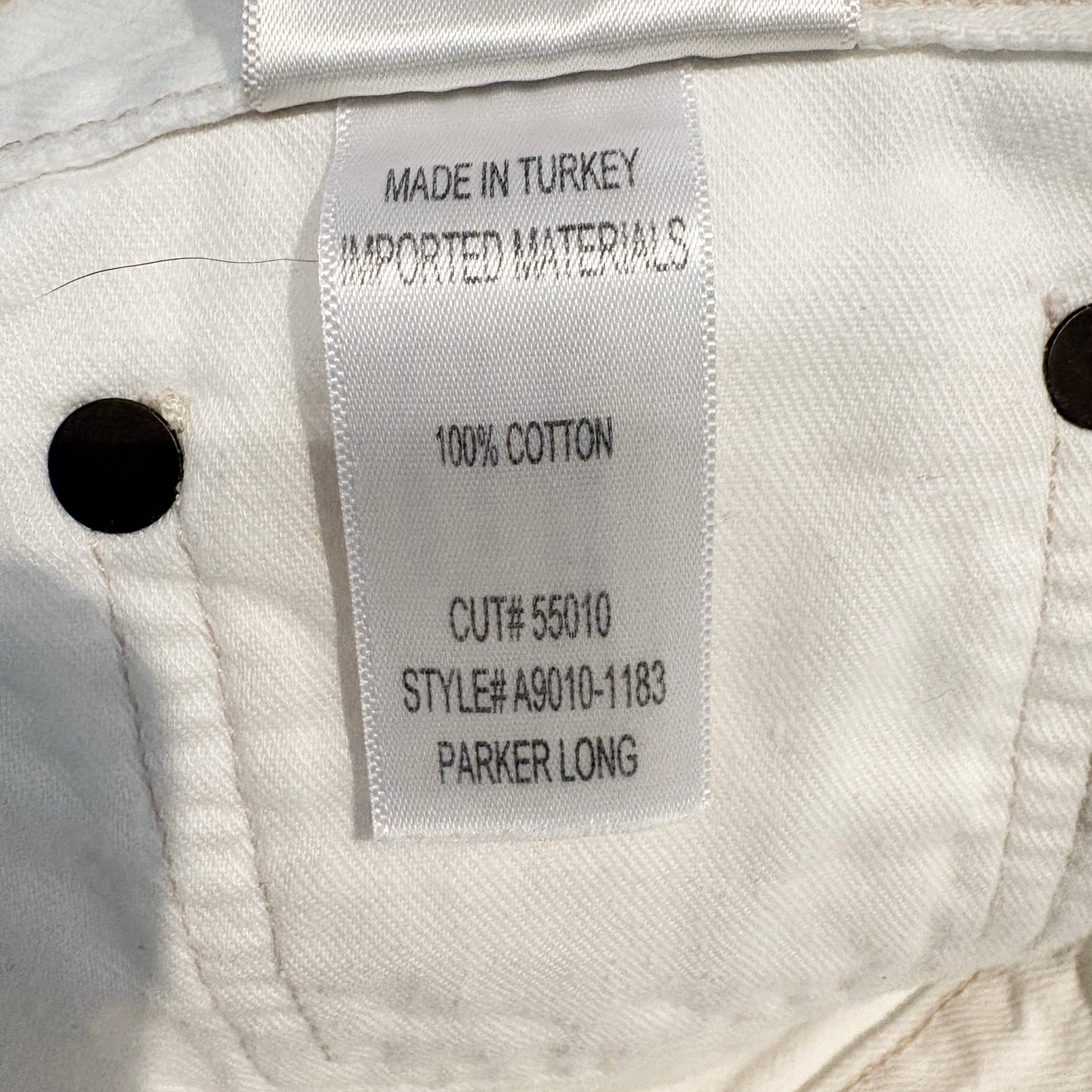 AGOLDE "Parker Long" Jean Shorts in "Pannacotta", size 25